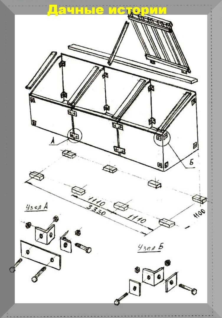 Компостный ящик из асбестоцементных плит: самый простой способ изготовления